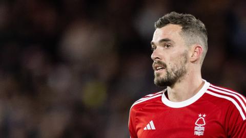 Harry Toffolo in action for Nottingham Forest