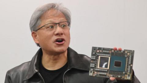 Nvidia president Jensen Huang at an event in June.