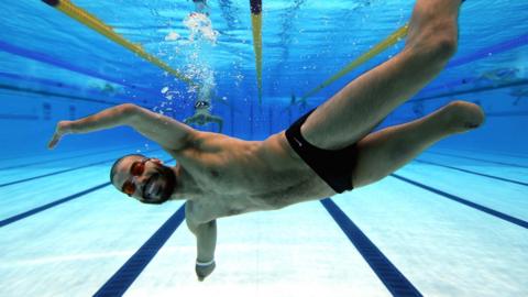 Disabled swimmer