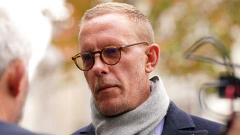 Laurence Fox arriving at the Royal Courts of Justice