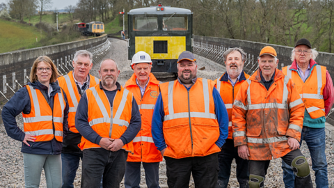 Team picture at the handover ceremony of the Stanway Viaduct