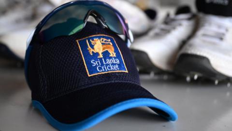A Sri Lanka cap in the cricket locker room