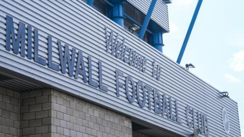 An exterior shot of The Den, Millwall FC