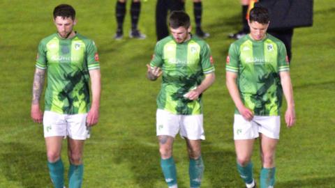 Unhappy Guernsey FC players