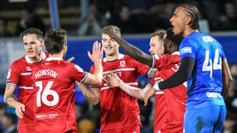 Middlesbrough celebrate against Birmingham City