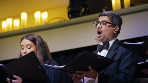 Samir singing at a recent St George’s concert