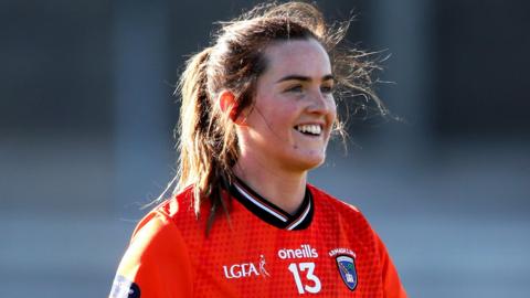 Aimee Mackin looks happy after Armagh's win over Kerry earlier this month