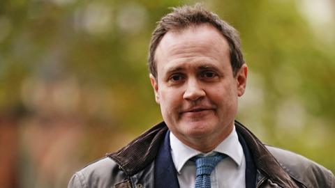 Tom Tugendhat arriving at Westminster Magistrates' Court