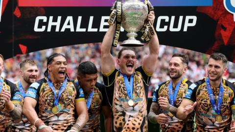 Leigh Leopards lift the Challenge Cup in 2023