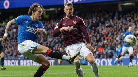 Rangers playing Hearts