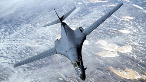 Bombers flown from the US were used in the attack (FILE)