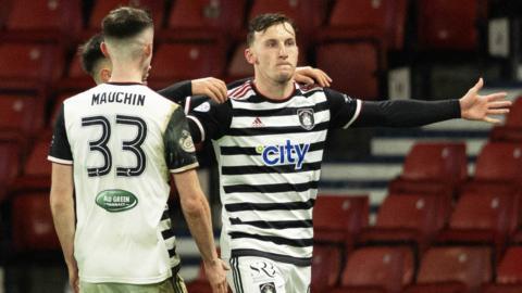 Ruari Paton celebrates his goal early in the second half