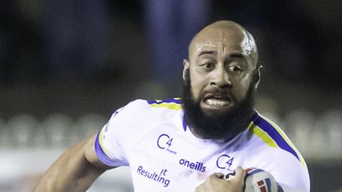 Sam Kasiano in action for Warrington Wolves