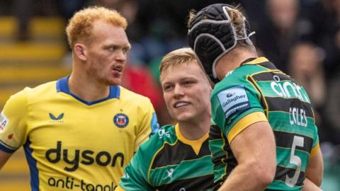 Tom Pearson scored his fourth try of the season for Northampton