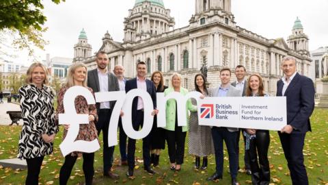 British Business Bank Investment Fund outside Belfast City Hall