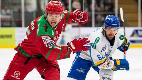 Action from Cardiff Devils' defeat to Fife Flyers