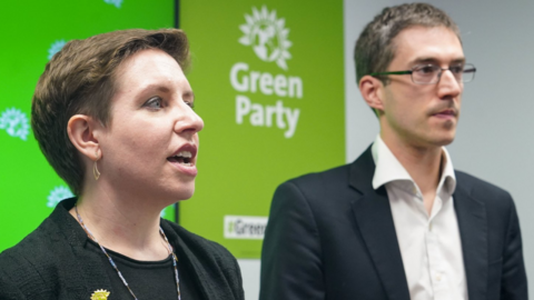 Green Party co-leaders Carla Denyer and Adrian Ramsay.