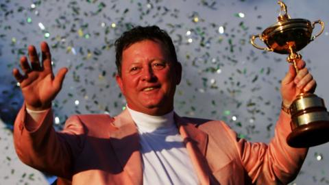 Ian Woosnam with the Ryder Cup after captaining Europe to victory in 2006