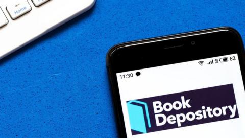 The Book Depository logo on smartphone