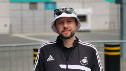 Matt outside Wembley stadium