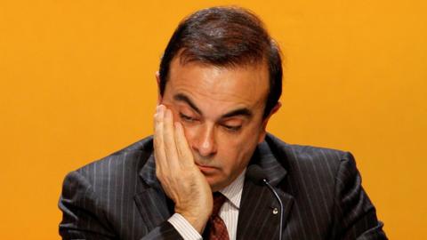 Carlos Ghosn, President and Chief Executive Officer of Renault, attends the company"s annual shareholders meeting in La Defense business district, near Paris, April 29, 2008.