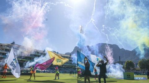 Performers on the pitch at Newlands ahead of first ever SA20 match