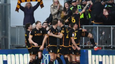 Bradford players celebrate