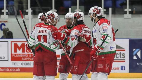 Devils players celebrate