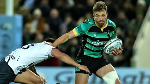 James Ramm of Northampton Saints in action against Saracens