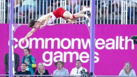 The men's pole vault event during the 2022 Commonwealth Games in Birmingham