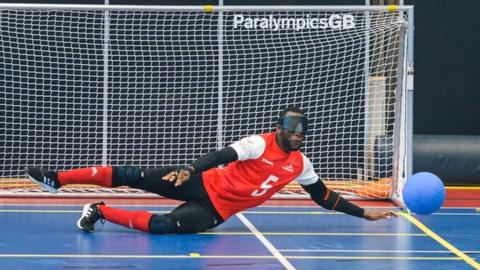 Caleb Nanevie is one of Britain's finest goalball players