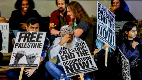 Protesters in Atlanta on 9 November