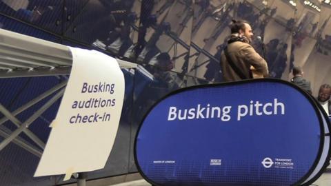 Busking pitch sign