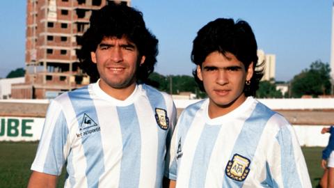 Diego and Hugo Maradona