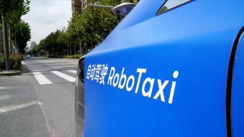 Driverless taxi in Shanghai, China