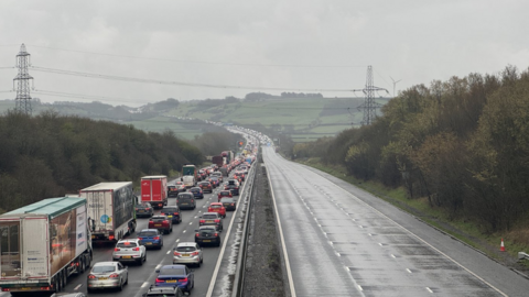 Traffic on the M4 near Bristol