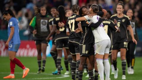 Jamaica players celebrate