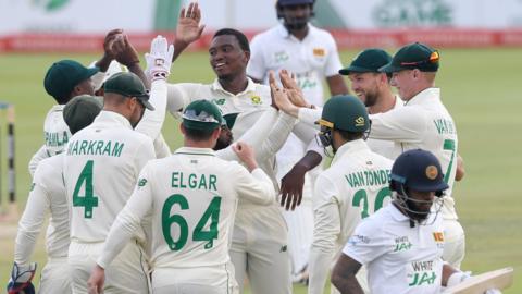 South Africa celebrate victory