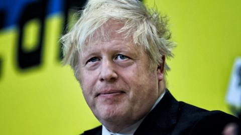 Boris Johnson, former Prime Minister of the United Kingdom, takes part in a discussion ‘Survival, Victory, Peace’ at the meeting of the Yalta European Strategy ‘Two Years – Stay in the Fight’ on February 24, 2024 in Kyiv, Ukraine