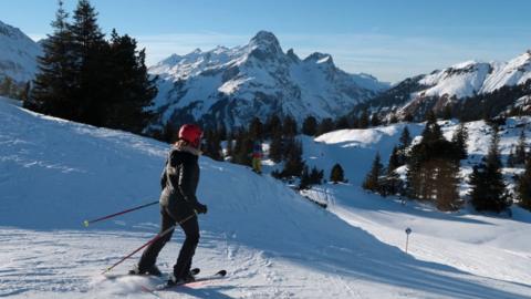 Skier in Lech area near St Anton, file pic, 2017