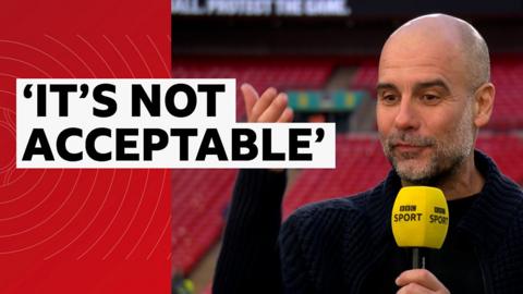 Pep Guardiola expresses his frustration at Man City's fixture list