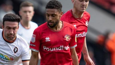 Walsall midfielder Brandon Comley