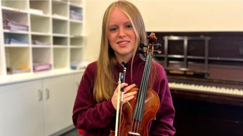 is one of the youngest musicians in the Cross Border Orchestra of Ireland