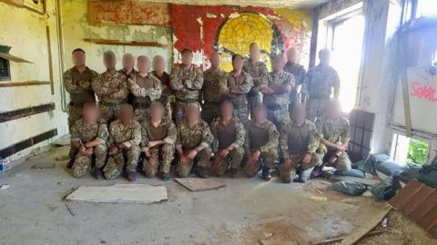 Group of Royal Marines pictured at the site, Skrunda-1
