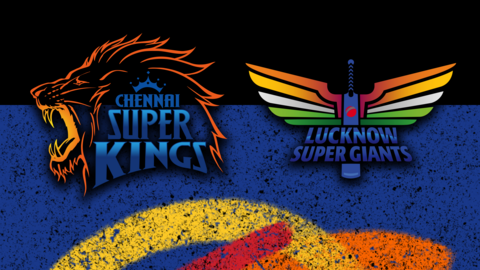 Chennai Super Kings v Lucknow Super Giants badge graphic