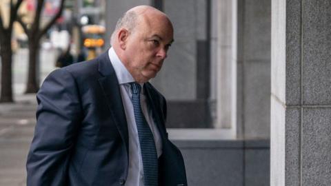 Mike Lynch, former chief executive officer of Autonomy Corp., arrives at federal court in San Francisco, California, US, on Monday, March 18, 2024.