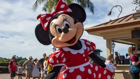 Minnie Mouse poses for the camera at EPCOT
