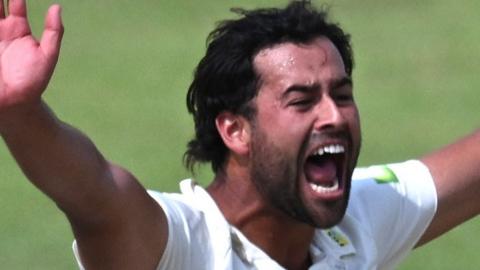 Wes Agar took 5-63 at Northampton in his last Kent appearance, including the wicket of Rob Keogh