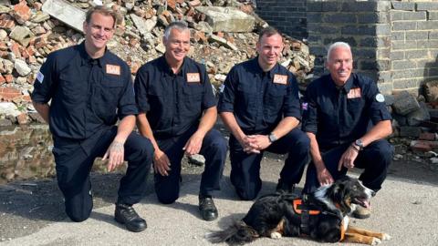 The Lincolnshire firefighters and rescue dog