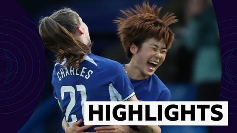 Chelsea's Maika Hamano celebrates with Niamh Charles
